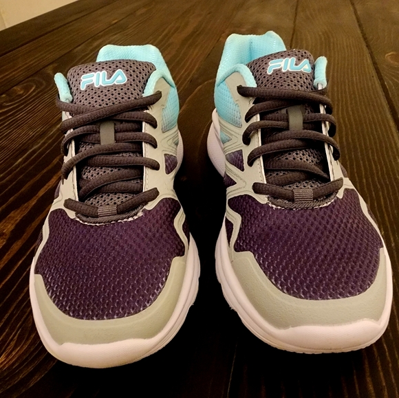 ‼️SOLD‼️ Fila Memory Foam Panorama 9 Running Shoes Grey Aqua Blue Size 8.5 - Picture 7 of 12